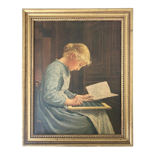 School Girl with Slate